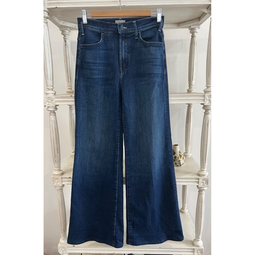 Mother The Hustler Roller Sneak In Heirloom Size 25 Blue Denim Jeans - Picture 5 of 6